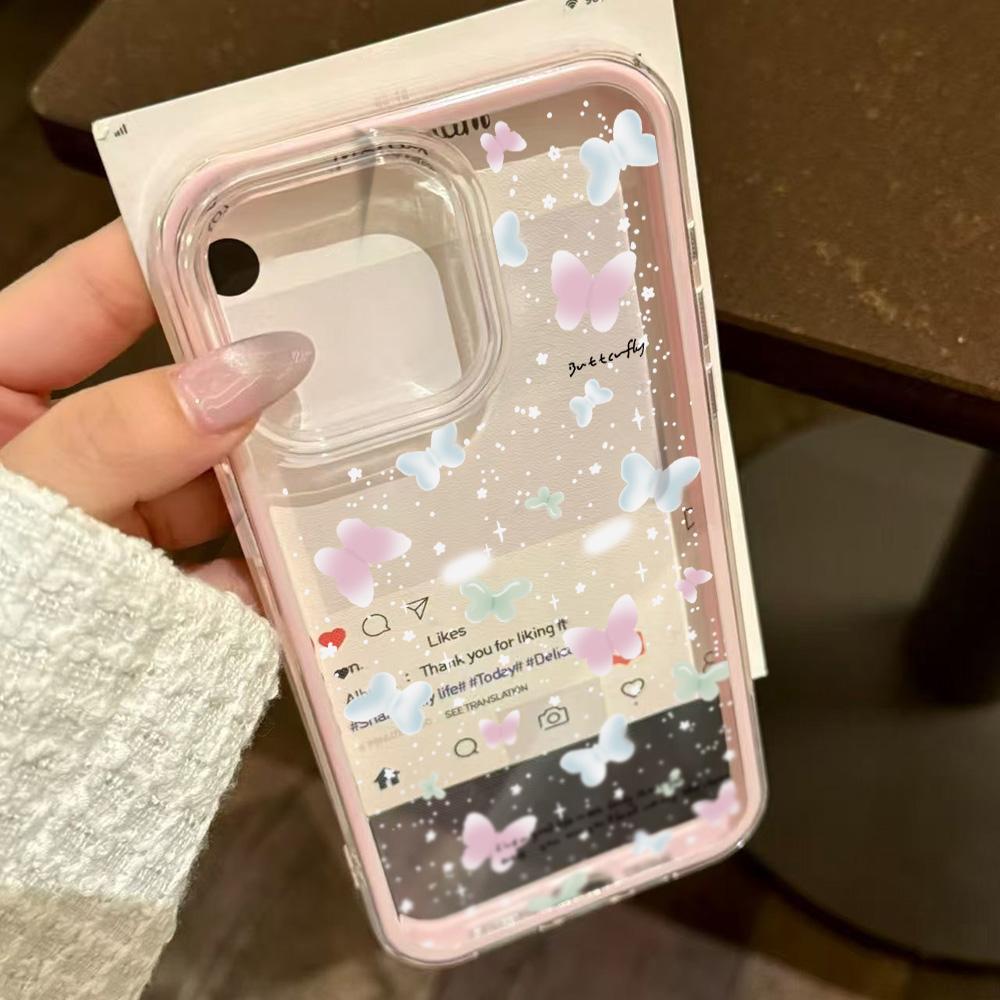 Чехол для телефона 2 в 1 Candy Color для iPhone 11 16 17 Pro Max 13 15 14 12 17 Air 17promax Мягкий ТПУ Прозрачный Цветочный Funda Чехол
