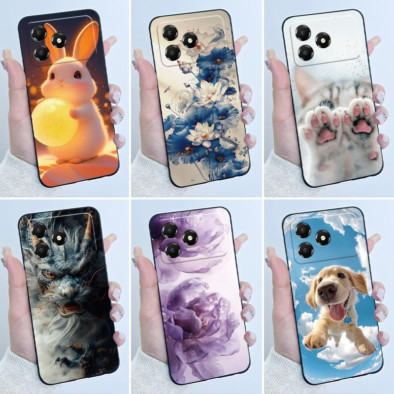 Чехол для телефона ZTE Blade A36 Чехол Z2472 Эстетичный Роскошный Милый Крутой Для Мальчиков Девочек Черный Матовый Мягкий Силикон Защитная Задняя Крышка