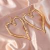 Love Earrings Retro Exaggerated Style Polished Hook Earrings