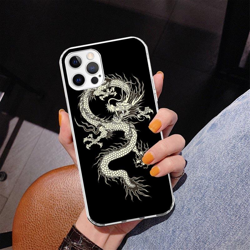 Азиатские Драконы Животное Татуировка Чехол для Телефона для Iphone 17 Air 16 11 12 13 Mini 14 Plus 15 Pro Max 7 8E SE 2020 16ProMax Чехол для Телефона C