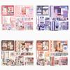 155Pcs/set Thickened Handbook Gift Box Set Exquisite Literary Vintage Notebook Set Collage Stickers