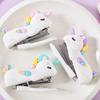 Stylish Mini White Unicorn Stapler, Multifunctional, Suitable For Office And School Supplies, Cute Stationery And Creative Gifts