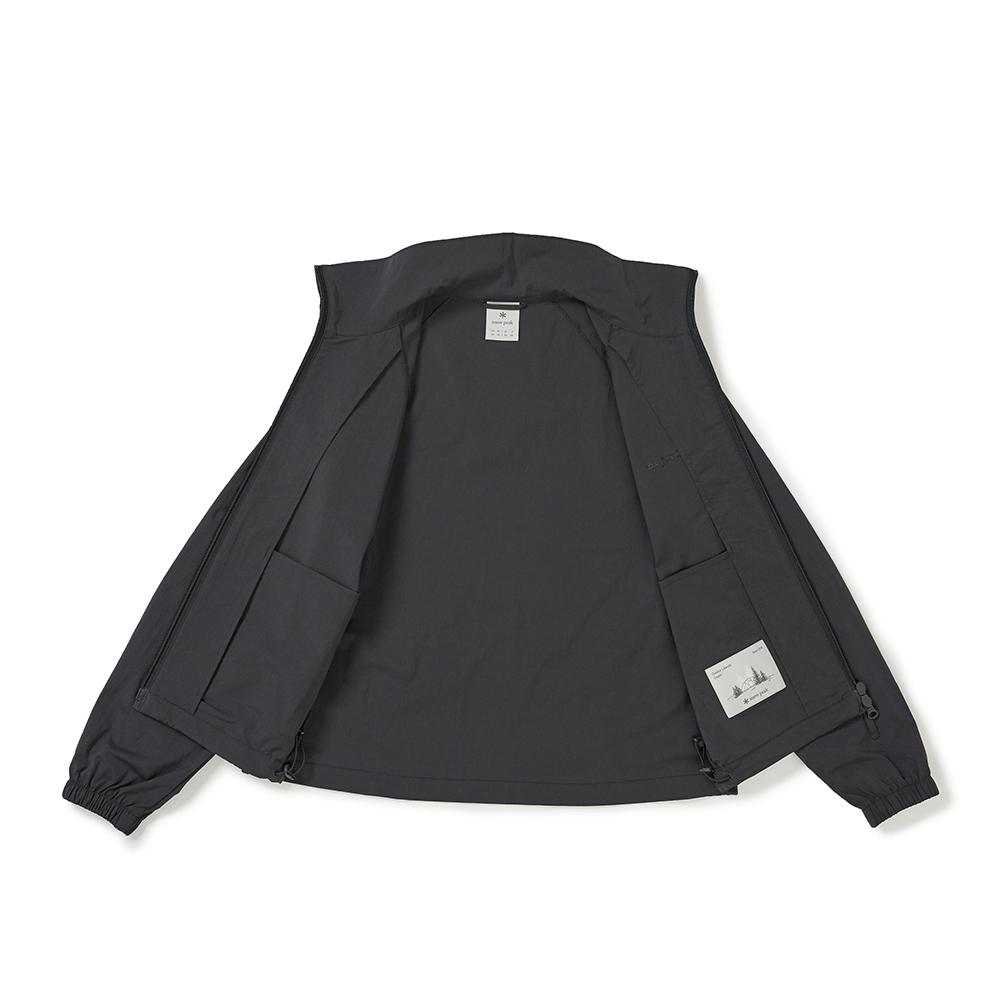 [Snowpeak] Route Women's Stand Neck Windbreaker Charcoal (S25MWRWB65)