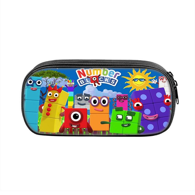 Character Kids Numberblocks And Teens Pencil Case Waterproof Nylon Bag Storage