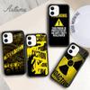 Забавный чехол с надписью «Осторожно, опасность» для iPhone 11 12 13 14 Pro Max mini XR XS SE 2020 6S 7 8 Plus Samsung Galaxy S21 S22