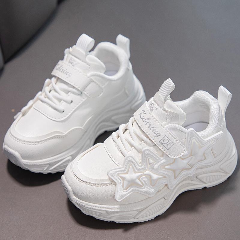 2024 New Fashion Children's Casual Leather Girls Running Shoes