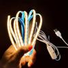 Светодиодная лента USB 5 В 320 светодиодов/м Теплый белый COB светодиодная лента Гибкая лампа Лента DIY Подсветка задней панели телевизора Освещение кухни