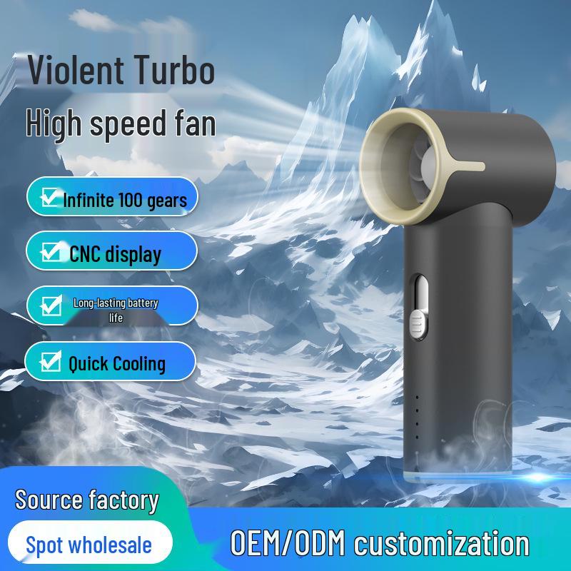 2025 Energy-Saving Handheld Mini Leafless Turbine High-Speed Portable Fan