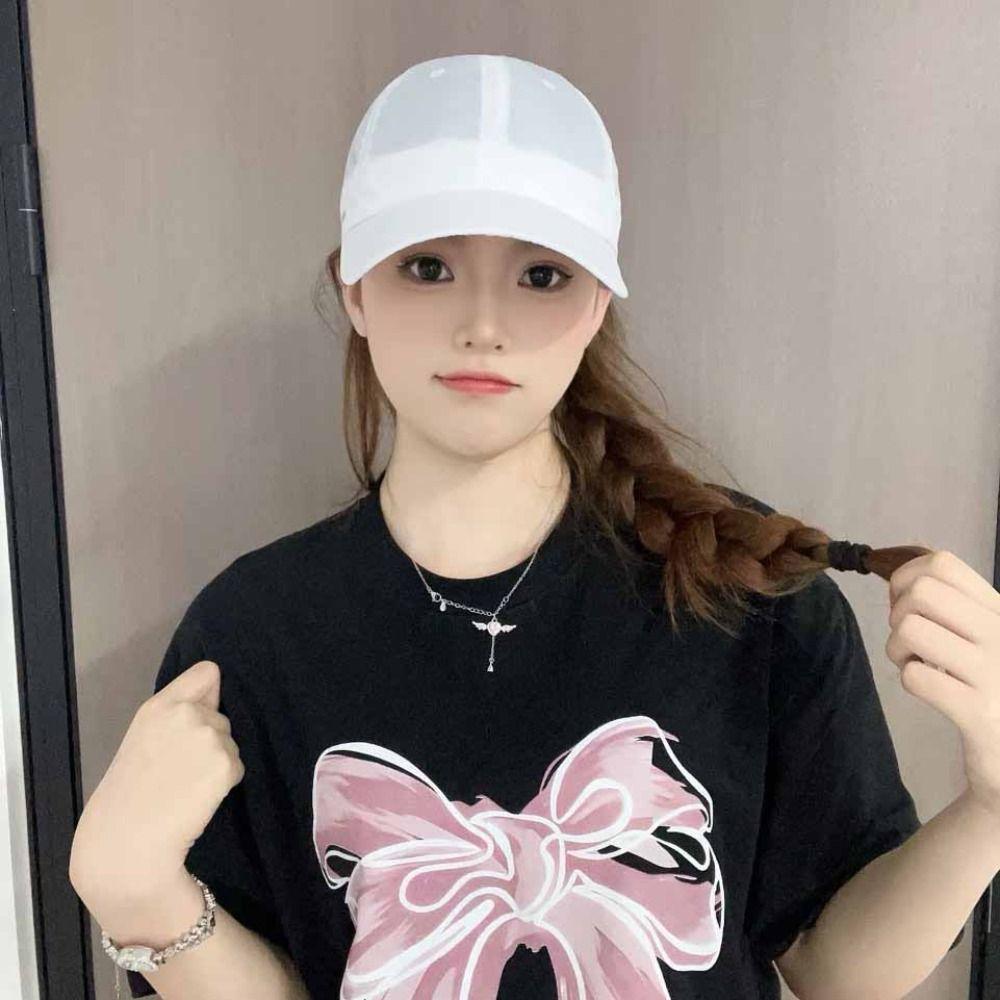 Solid Color Solid Color Sun Hat Korean Style Peaked Cap Quick-Drying Baseball Cap Girl