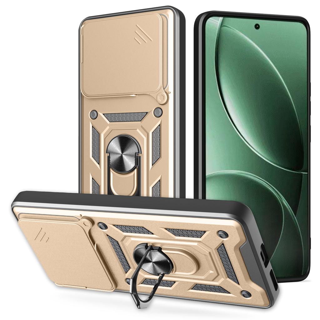 AMORUS Чехол-подставка для Xiaomi Redmi K80 5G/Poco F7 Pro 5G PC+TPU Чехол для телефона со шторкой для камеры