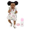 23-дюймовый набор для кукол Reborn Baby, ручная работа, черные волосы, кожа, девочка, кукла, модные детские игрушки, подарок, карие глаза