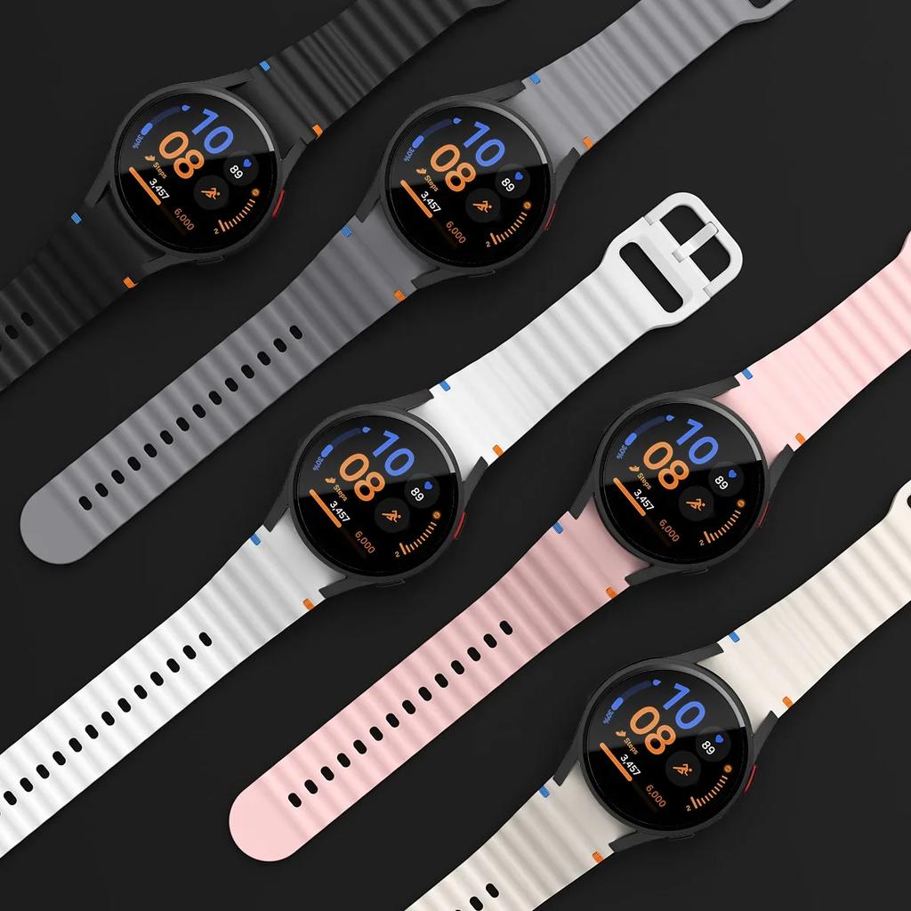 Чехол и ремешок для Samsung Galaxy Watch 7 6 5 4 40 мм 44 мм силиконовый официальный ремешок ПК защитный чехол бампер для Samsung Galaxy Watch 6Classic
