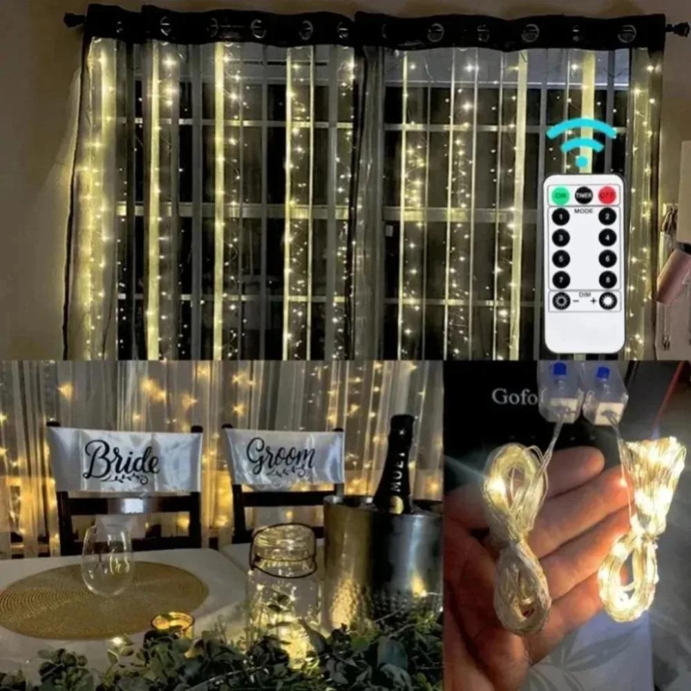 20м 10м Светодиодные гирлянды с 8 режимами и пультом управления, USB гирлянды, рождественская гирлянда, новогоднее свадебное украшение для вечеринки, украшение для сада