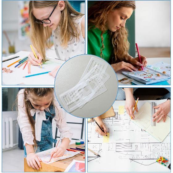 3 Pack Planner Stencil, Handmade Flexible Record Template, Planner Stencils Templates for Journaling Habit Trackers Task Lists & Daily Planning,