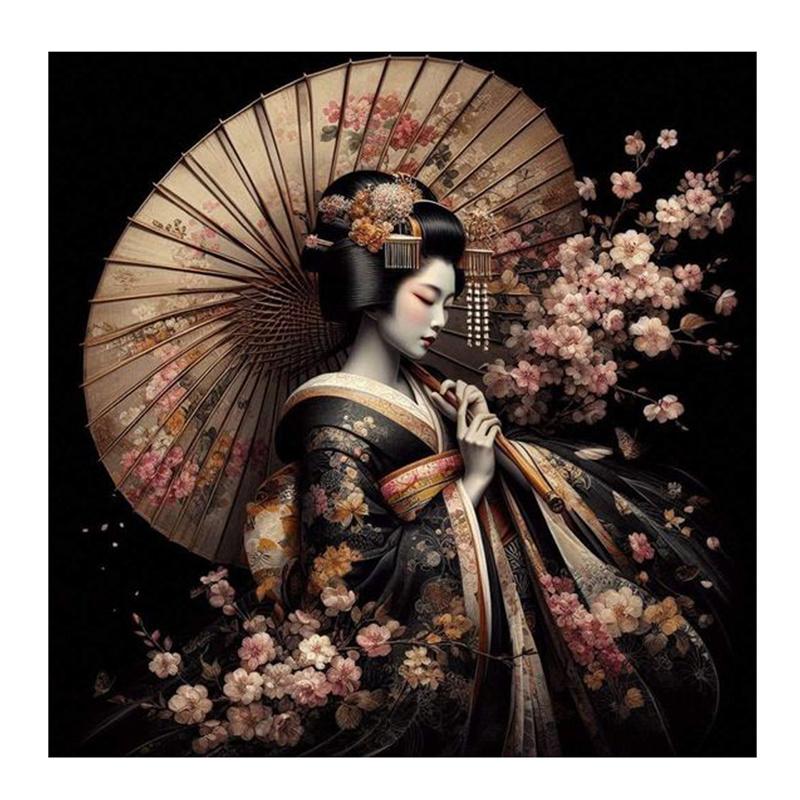 Наборы для алмазной живописи, вышивка крестом, японская женщина, 5D, сделай сам, алмазная вышивка, портрет, стразы, полная мозаика, декор для дома