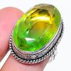 Натуральный двухцветный турмалин Кольцо из стерлингового серебра 925 пробы Размер 7.5 AR-16707