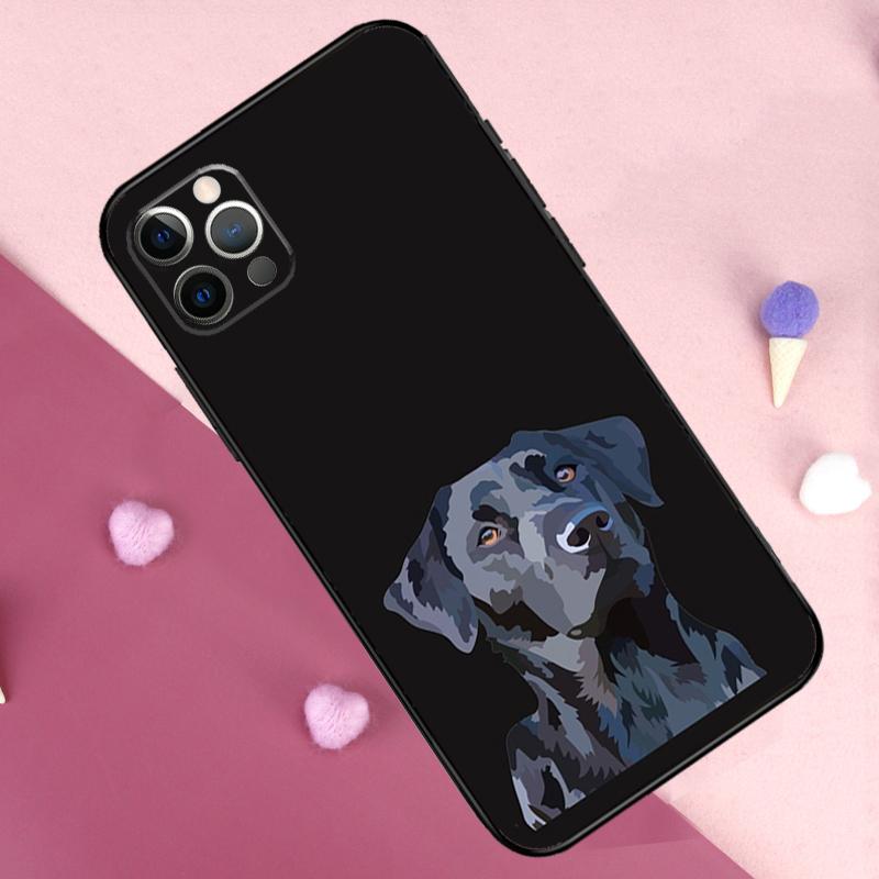 Черный Лабрадор Собака Чехол для Телефона Для iPhone 11 12 13 14 15 Pro Max Mini 14 15 Plus X XR XS Max 7 8 SE 2020 Чехол
