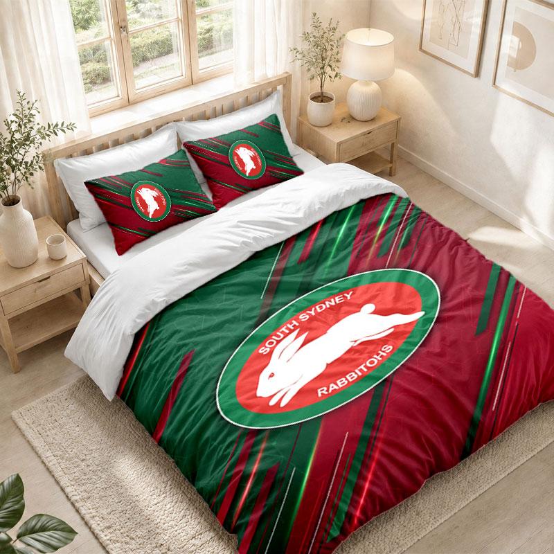 Bedding Set 1 Duvet Cover 2 Pillowcases South Sydney Rabbitohs Print Bedroom Home Decoration