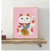 Japanese Style Poster Pink Lucky Cat Canvas Painting Cute Animal Art Print Modern Picture For Living Room On The Wall Home Decor