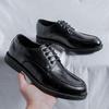 Мужская обувь весна и осень новые мужские повседневные туфли корейской версии модные трендовые туфли на шнуровке дышащие кожаные туфли мужские 9122-R