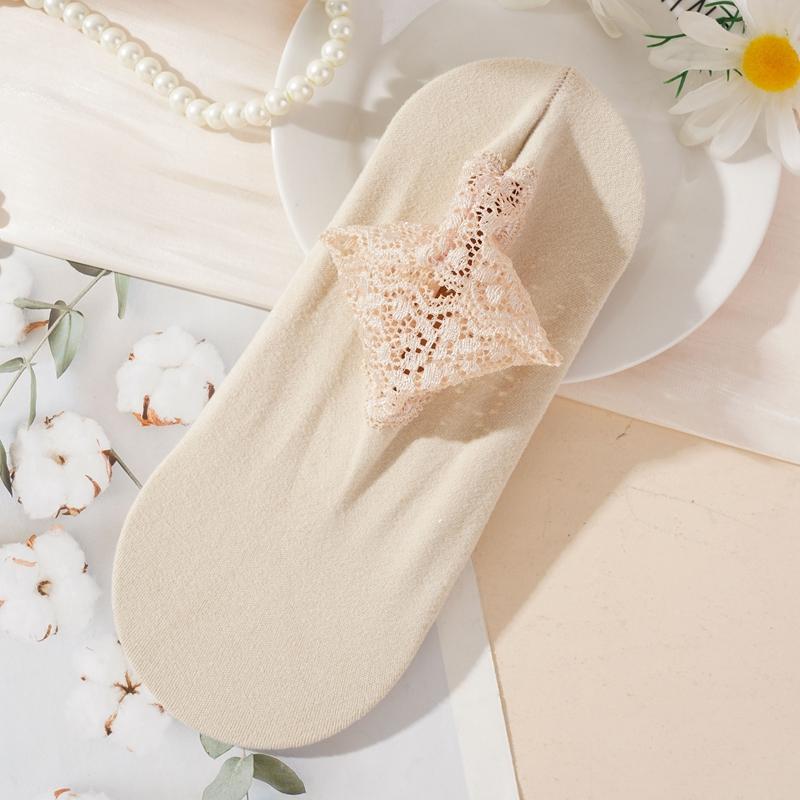 Женские осенне-зимние утолщенные теплые флисовые носки, кружевные носки до щиколотки, нескользящие носки-тахо