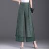Spring Summer Wide Leg Pants Women Casual High Waist Baggy Straight Loose Ankle Length Casual Trousers