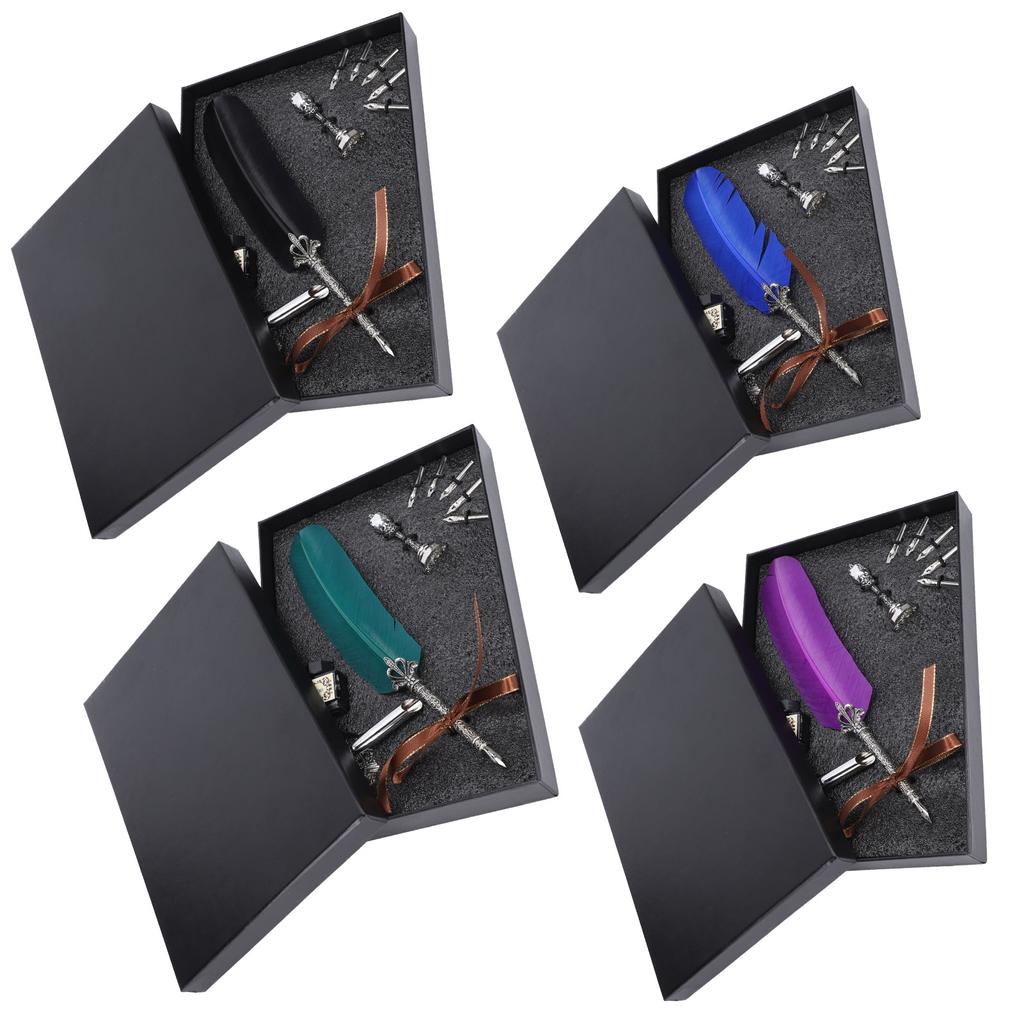 Набор гусиных ручек для письма, штамп для учеников и учителей, старинная каллиграфия, винтажный подарок