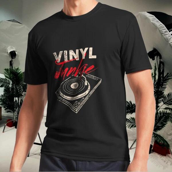 Мужские и женские футболки Vinyl Junkie Виниловая пластинка Ретро