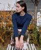 Укороченная толстовка Debiweeo с защипами Devi-T0120-Navy