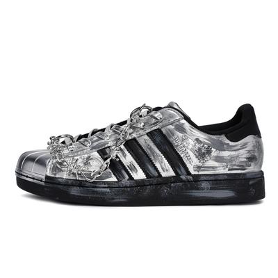 Originals Superstar 2 811 Производство, Темно-серебристый Пепельный Низкие Кеды для Скейтборда Унисекс Черный Серебристый KI9988(Команда80-)