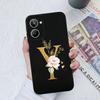 Case For OPPO Realme 2 5 6 7 8 Pro 9i Realme 9 10 Pro+ Luxury Liquid Silicone Soft TPU Couple Case Flower A-Z Letters For Realme Fundas Coques Bumper