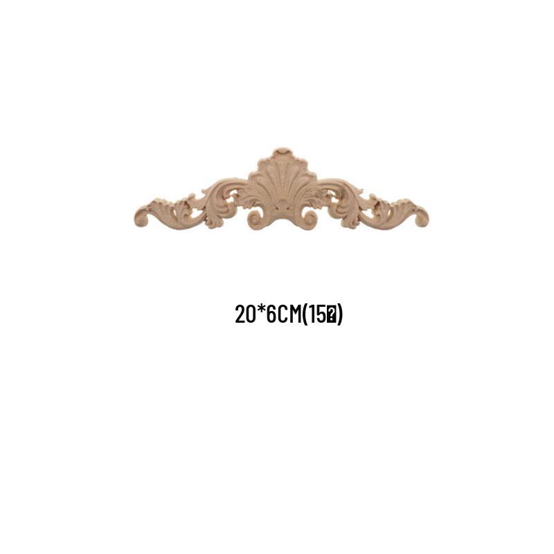 European Solid Wood Carved Floral Applique for Furniture and Doors