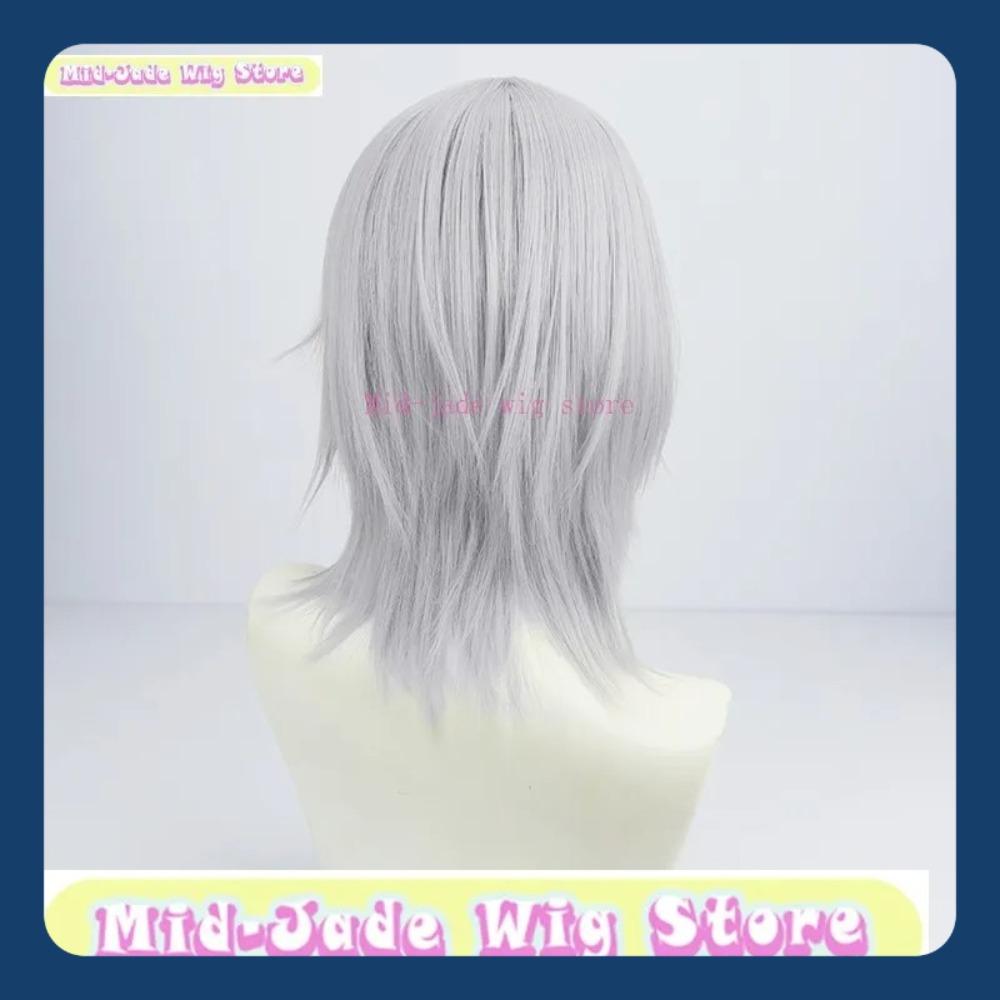 Ni Jishan Ji EN Fulgur Sheep Cosplay Wig Anime Game Cosplay Costume Props Grey Blue Synthetic Hair Party Costume Headwear Wig