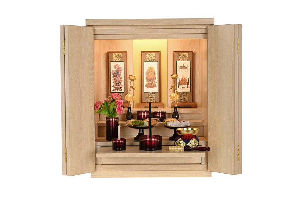 Urban Workshop Acala Standing Hanging Scroll (Walnut Color) Wooden Frame Buddhist Altar Accessories Mini Size 20cm High X 9cm Wide