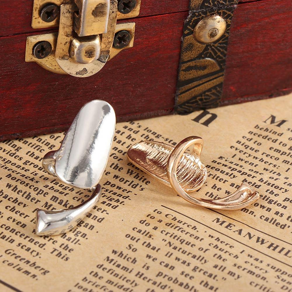 Punk Nails Gold Finger Nail Ring Rings Fashion Women Silver