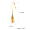 French Retro Water Drop Earrings Women's Advanced Sense Simple Literary Irregular Titanium Steel Earrings Temperament Earrings