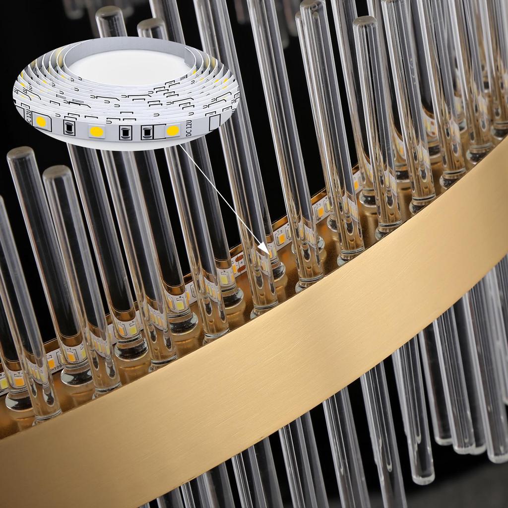 Роскошная хрустальная люстра в стиле постмодерн для гостиной, спальни или столовой — индивидуальный дизайн кольца