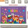 2D Feliz Dia De Los Ninos Backdrop, Happy Children's Day Cartoon Kids Photography Background Banner