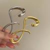 Zinc Zinc Alloy Lucky Number Brooch Gold Irregular Metallic Brooches 8-shaped Pin  Suit Coat Collar