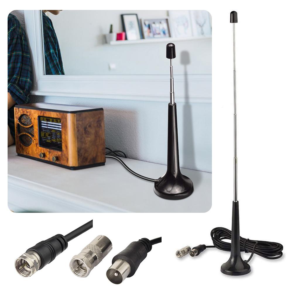 DAB FM Antennas with 3 Adapter High Gain FM Telescopic Antenna 75Ohm Indoor FM DAB Radio Antennas for Household Digital FM Radio