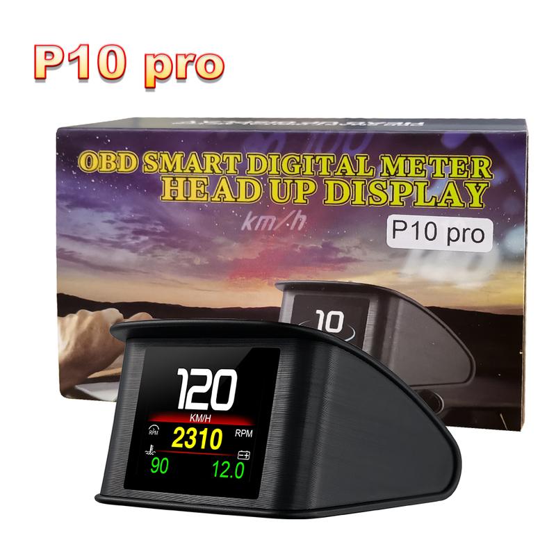 P10/P10-PRO Автомобильный проекционный дисплей OBD2 Умная цифровая приборная панель Проекционный дисплей Расход топлива OBD Компьютер для вождения Датчик температуры
