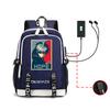 Проектиль На Разрыв Аниме Нейтральный Однотонный Оксфордский Рюкзак Мужской Бизнес Многофункциональный USB Большой Емкости Рюкзак