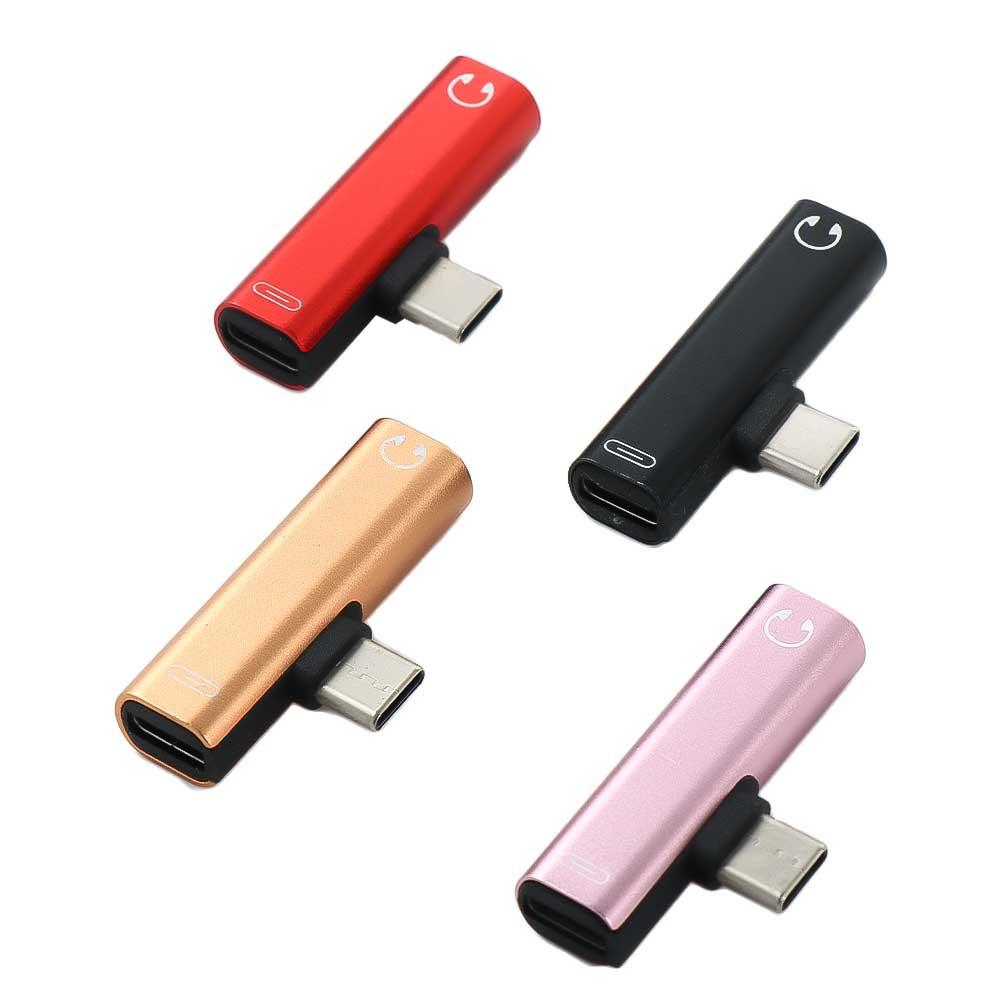 Adapter 2 In 1 Audio Adapter USB-C Charging Adapter USB Type C Adapter Audio Headphone Adapter