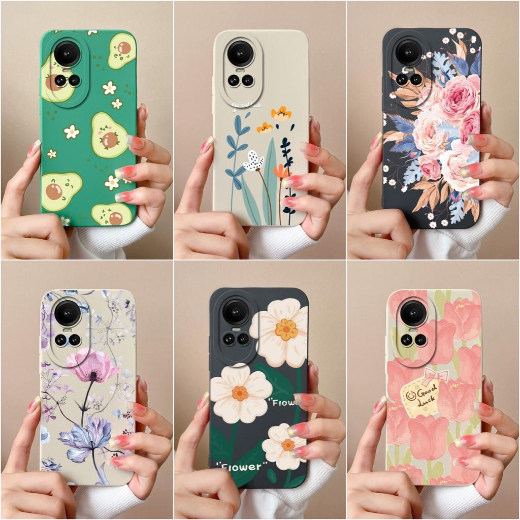 Для Oppo Reno 10 Pro 5G 7 2 3 4 5 6 8 Lite Чехол Модный дизайн Авокадо Женская сумка для телефона Мягкий силиконовый квадратный матовый противоударный чехол для бампера Oppo