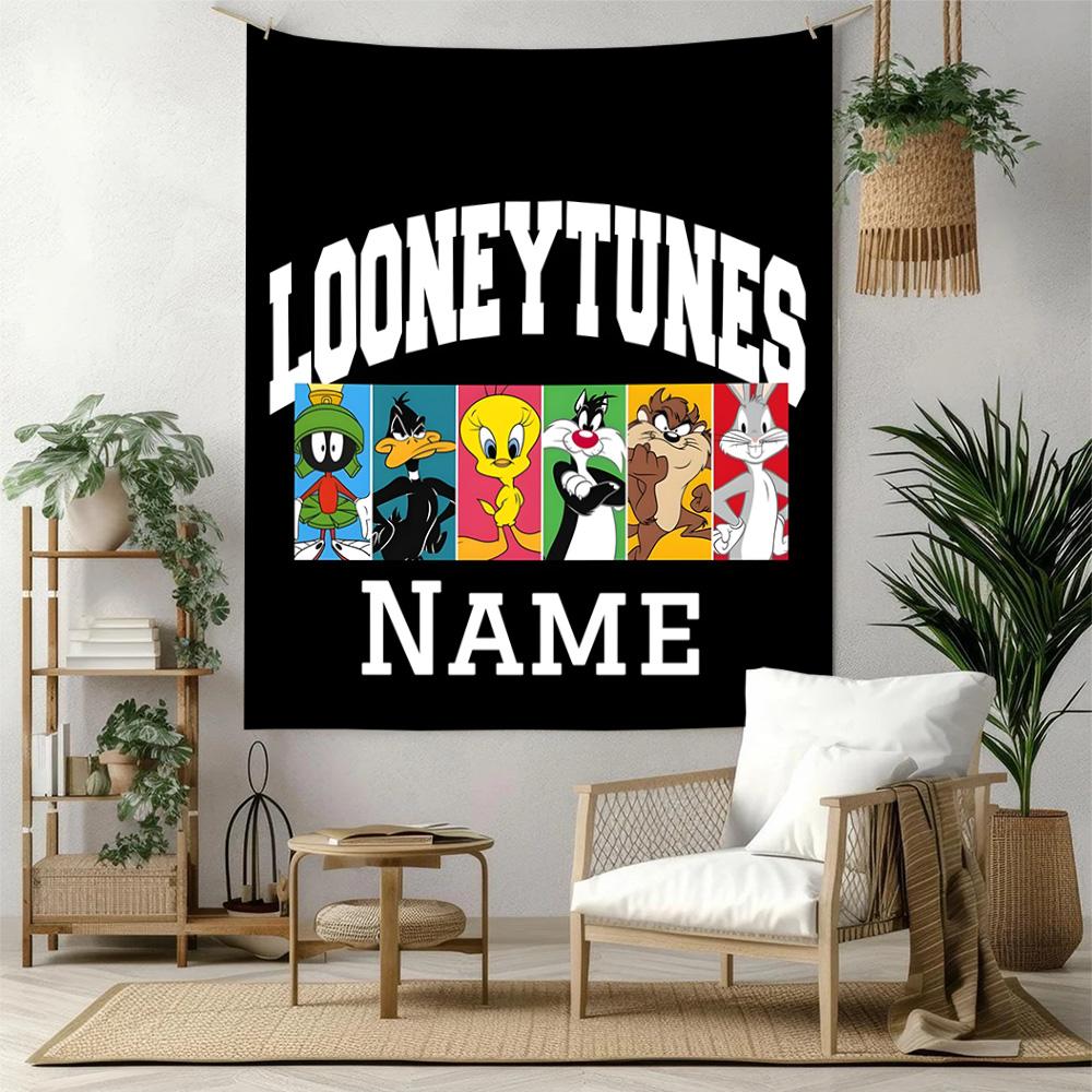 Warner Bros Works Custom Your Name Wall Decor Tapestry Art For Pet Memorial Birthdaywedding Party Backdrop Family Gift
