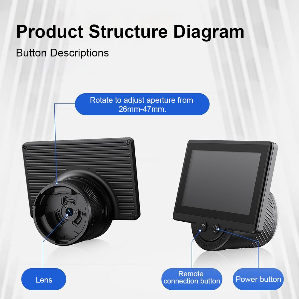 WiFi Камера-окуляр для телескопа с 4,3-дюймовым IPS-экраном, цифровой окуляр, аксессуары для астрономического телескопа