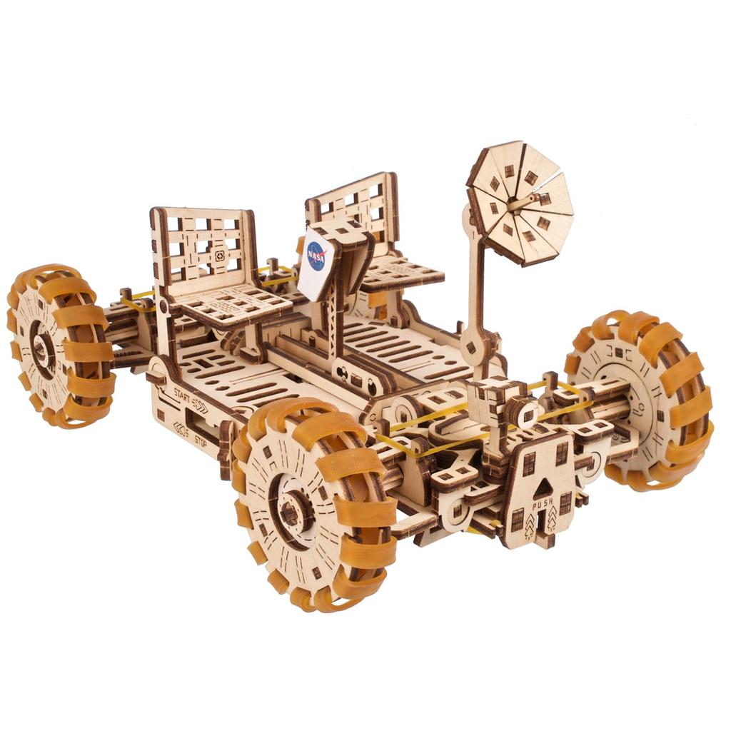 Ugears NASA Lunar Rover 70236 Wooden Puzzle No Glue or Tools Required 3D Puzzle Includes Assembly Instructions - - -