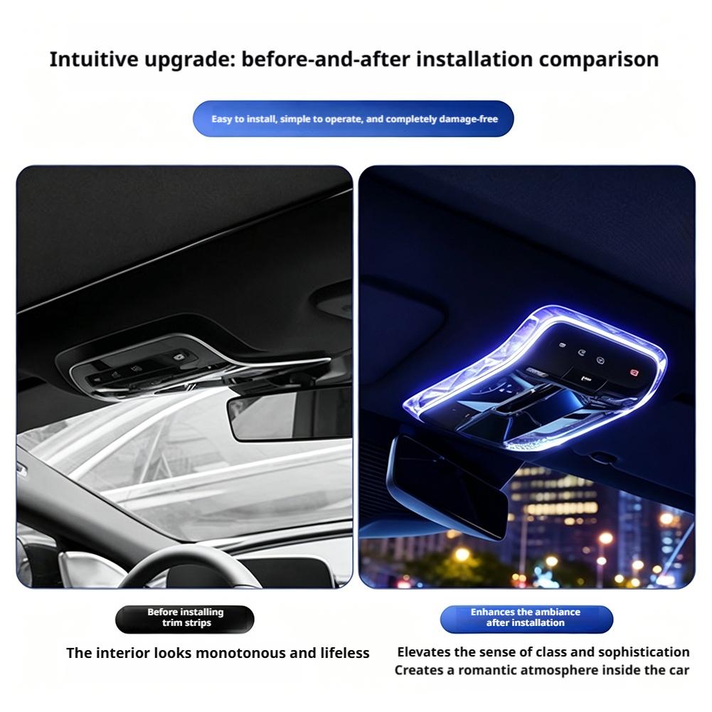 Хрустальная рамка для чтения света для Mercedes Benz C Glc E Class W206 X254 W214 Декор салона Накладка Отделка Аксессуары