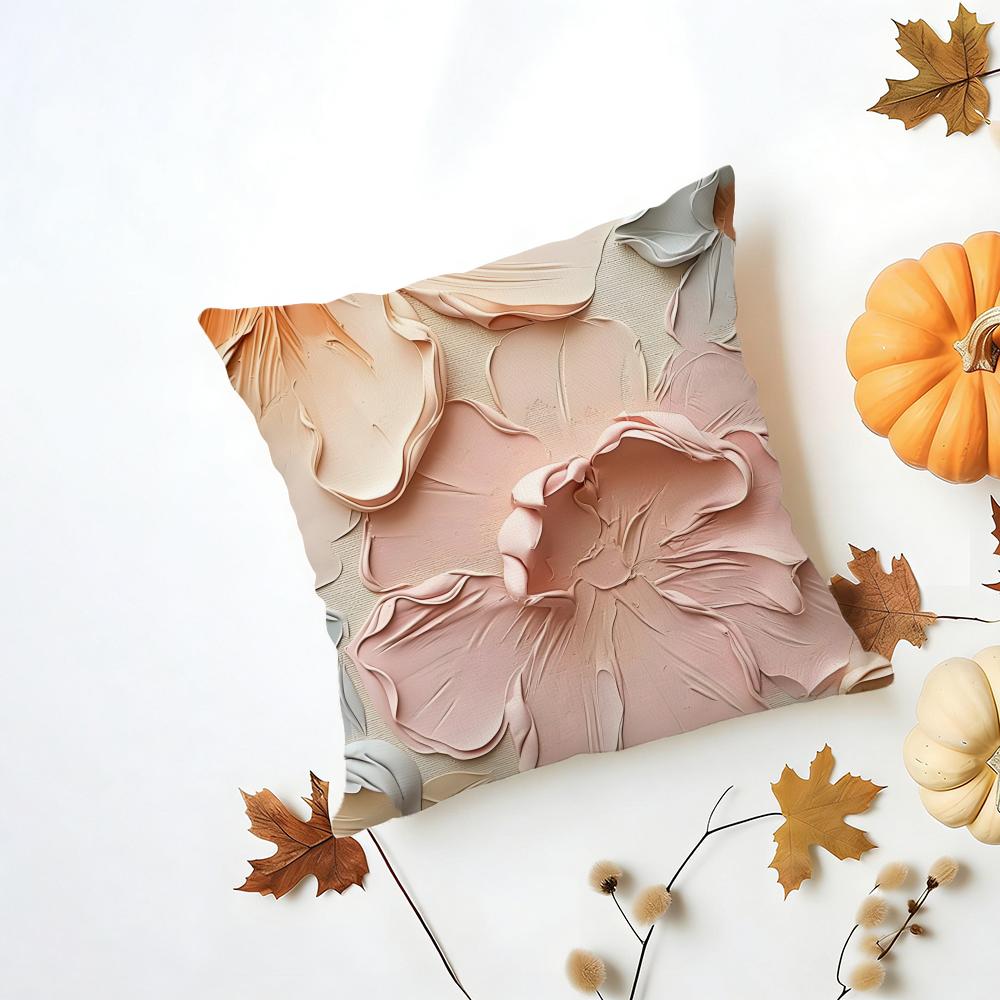 IINS Korean Style Background Pattern Ins Style Cushion Cover Washable Linen Pillowcase Soft for Daily Sofa Bed Home Room Decor