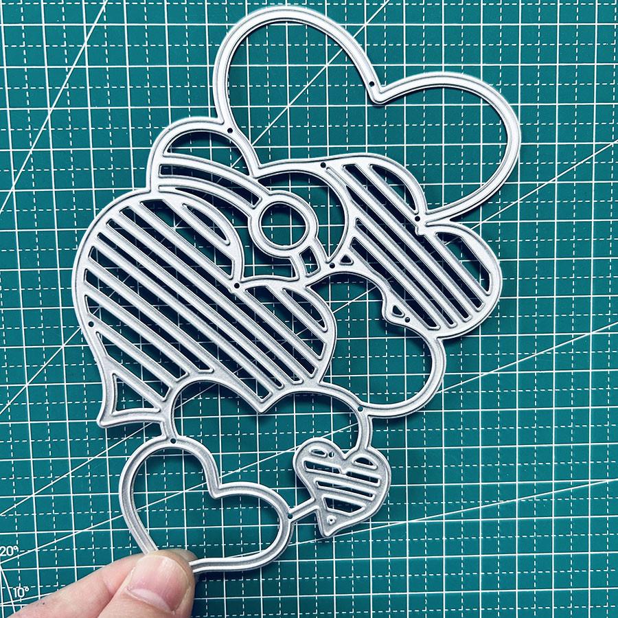 Любовь Сердце Группы Металлические Режущие Штампы Трафарет для DIY Скрапбукинга Фотоальбом Тиснение Бумажные Карты Поделки Высечки